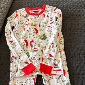 Snoopy Christmas Kids Pajamas - Red & White